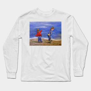 Playing on the beach Long Sleeve T-Shirt